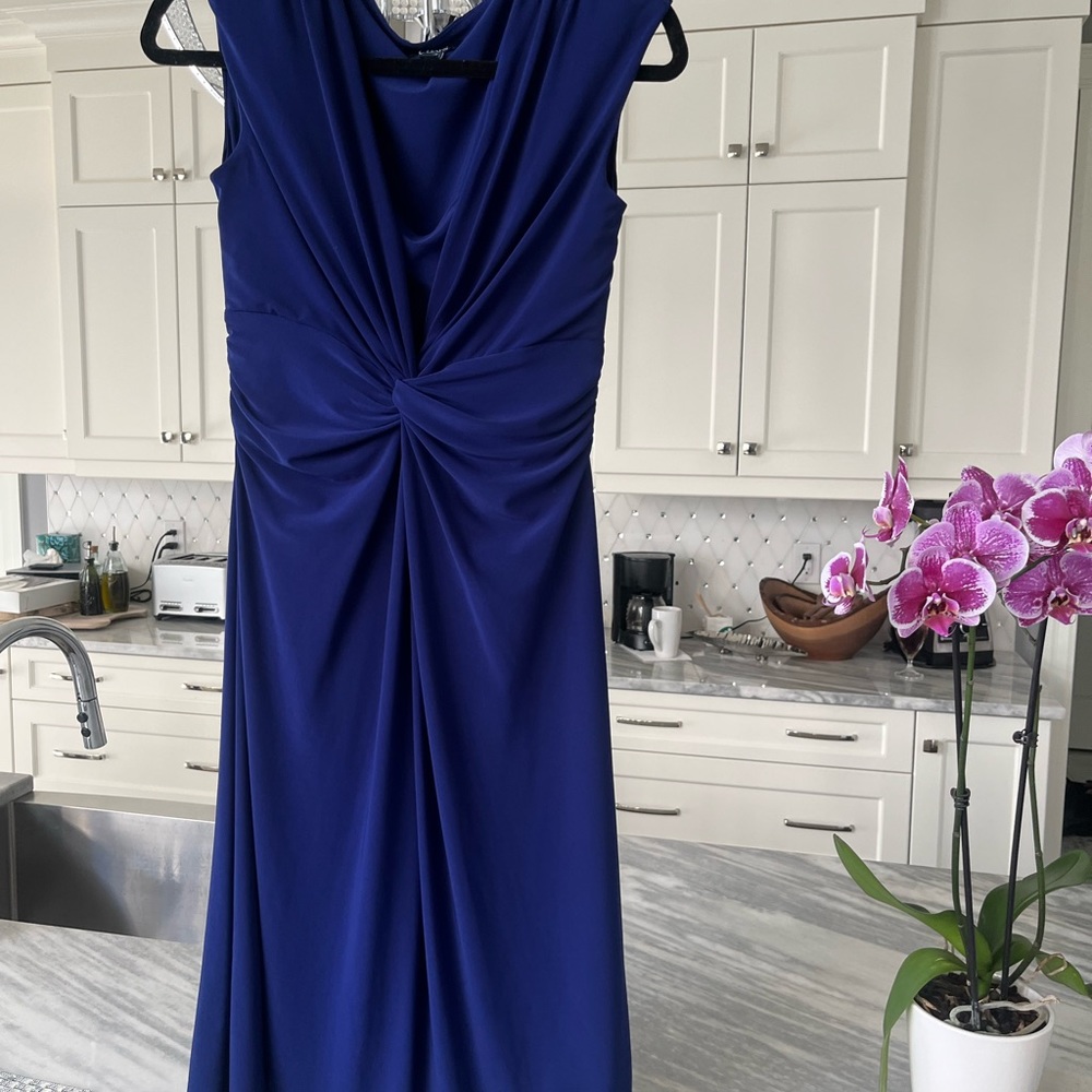 Royal Navy blue chaps size medium not red twisted drapey dress flowing and easy